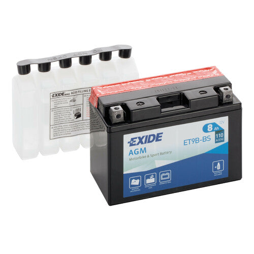 Batería Exide de 12 V - Exide Bike AGM - 8 Ah - 110 A