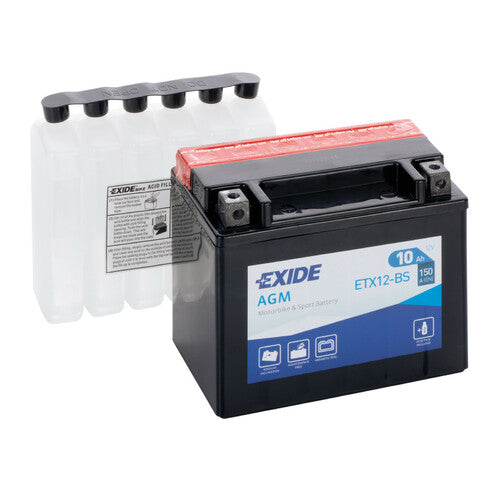 Batería Exide de 12 V - Exide Bike AGM - 10 Ah - 150 A
