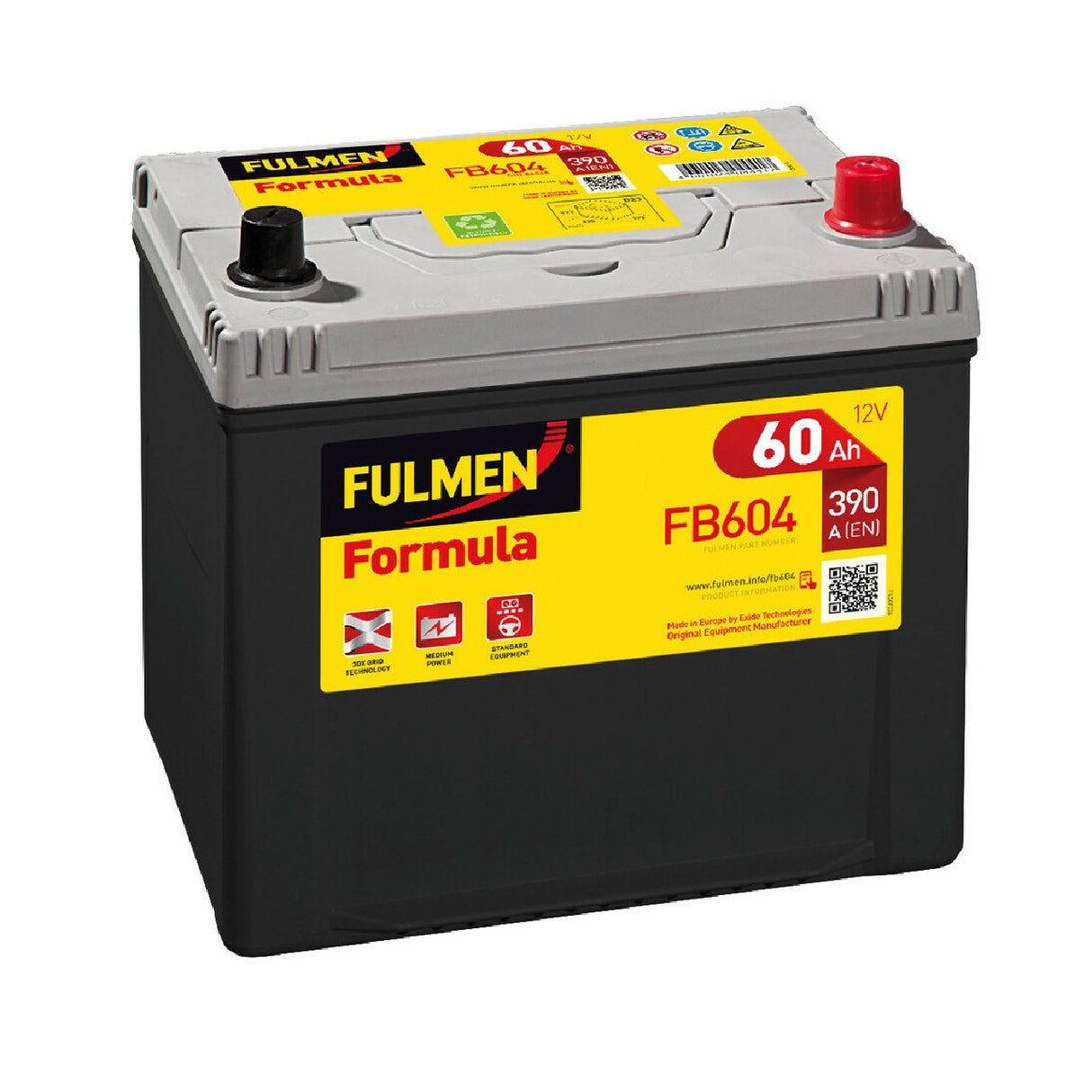 Fulmen FB604 Batteria Auto 12V Formula 60 Ah 390 A