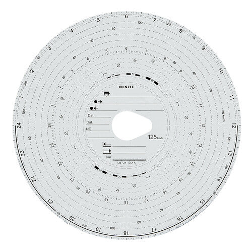 Original Kienzle set 100 pz dischi tachigrafo omologati - 125 Km/h