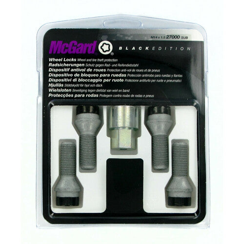 Kit de pernos de rueda cónicos McGard (4 piezas) - Edición negra - A350