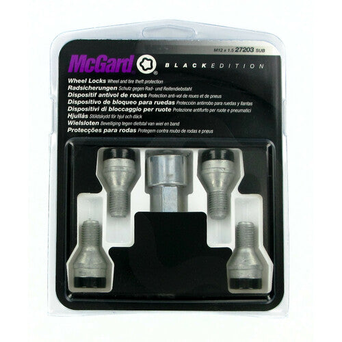 Kit de pernos de rueda cónicos McGard (4 piezas) - Edición negra - A090