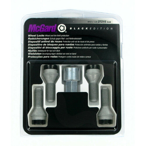 Kit de pernos de rueda cónicos McGard (4 piezas) - Edición negra - A030