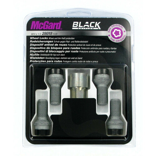 McGard Spherical Wheel Bolt Kit 4 pcs - Black Edition - E080