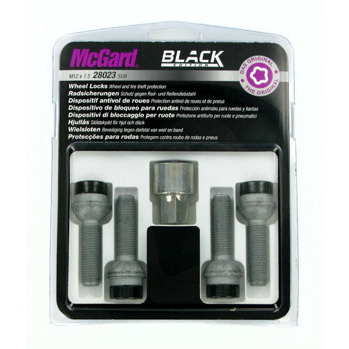 McGard Bulloni ruota auto sferici kit 4 pz - Black Edition - E050