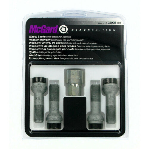 Kit de pernos de rueda esféricos McGard (4 piezas) - Edición negra - E120