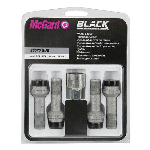McGard Kugelbolzen, 4-teiliges Set - Black Edition - E180