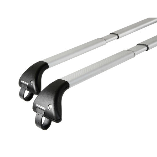Par de barras de techo telescópicas de aluminio Snap-Fit Alu Tamaño 2 100136 cm N15013