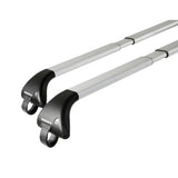 Par de barras de techo telescópicas de aluminio Snap-Fit Alu Tamaño 2 100136 cm N15013