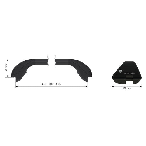 Snap Steel coppia barre portatutto telescopiche in acciaio S 80111 cm