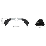 Par de barras de techo telescópicas de aluminio Snap Alu L 100136 cm N15017