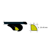 Kit de rieles de acero Kit de 4 pies para barras de acero 156 Crosswagon 10/04>12/07 std N20011