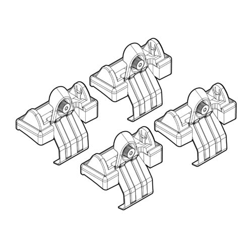 Kit attacchi barre portatutto 25 Bmw Serie 5 (E60) 07/03>12/09 tetto standard