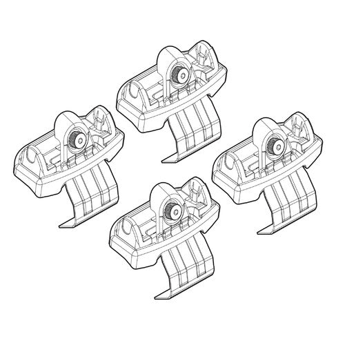 Kit attacchi barre portatutto 149 Land Rover Evoque 5p 04/11>10/13 tetto std