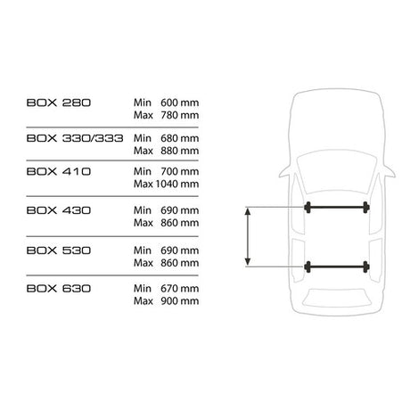 Nordrive Box 330, box tetto in ABS, 330 litri - Bianco lucido