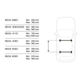 Nordrive Box 330, box tetto in ABS, 330 litri - Bianco lucido