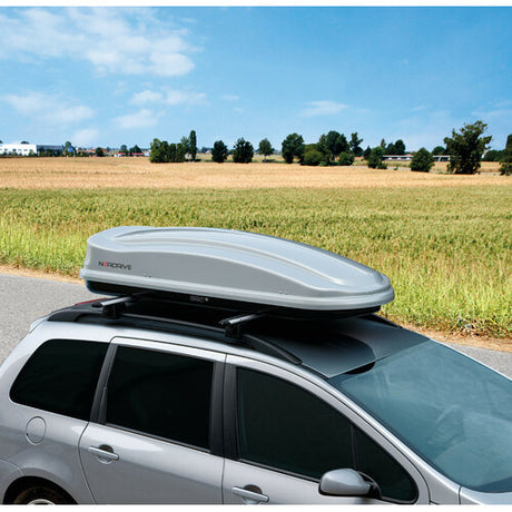 Nordrive Box 430, ABS roof box, 430 litres - Glossy silver