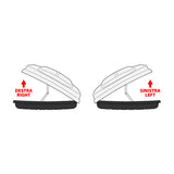 Nordrive Box 530D, box tetto in ABS, 530 litri, doppia apertura - Argento lucido