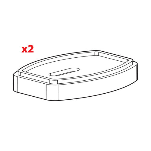 Nordrive Set of 2 spacers for Kargo attachment kit pads - H = 13 mm