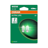 Osram 12V Ultra Life - W5W - 5W - W2,1x9,5d - 2 uds - Caja