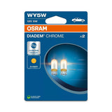 Osram 12V Diadem Chrome - WY5W - 5W - B2,1x9,5t - 2 Stück - Box - Orange