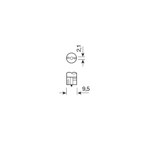 Osram 12V Original Line - WY5W - 5W - W2,1x9,5d - 2 pz - Blister - Arancio