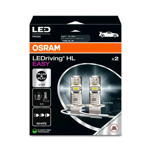 Osram 12V LEDriving HL Easy - (H3) - 8W - PK22s - 2 Stück - Box