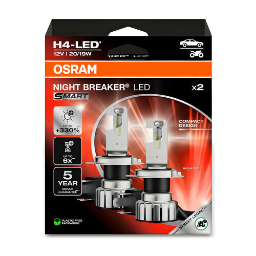 Osram 12V Night Breaker LED Smart - H4 - 20/19W - P43t - 2 Stück - Box
