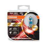 Osram 12V Night Breaker 200 - H4 - 60/55W - P43t - 2 Stück - Kunststoffbox