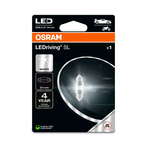 Osram 12V LEDriving SL - (C5W) - 11x29 mm - 1W - SV8,5-8 - 1 Stück - Verpackung