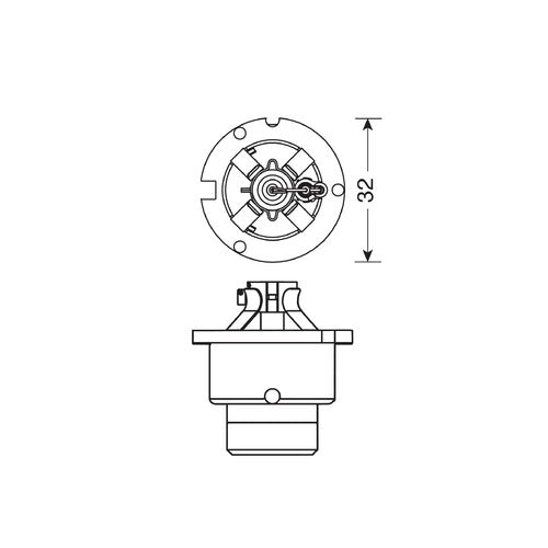 Osram Lampadina Xenarc Cool Blue Boost D4S 35W P32d-5 2 pz Scatola Plast.