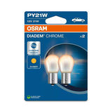 Osram 12V Diadem Chrome - PY21W - 21W - BAU15s - 2 uds - Caja - Naranja