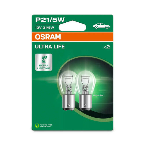 Osram 12V Ultra Life - P21/5W - 21/5W - BAY15d - 2 Stück - Box