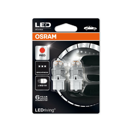 Osram Lampadina LEDriving Retrofit Led Premium (W21W) W3x16d 2 pz Blister Rosso