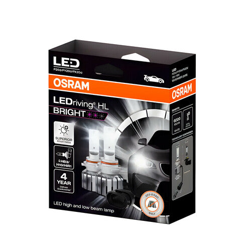 Osram 12V LEDriving HL Bright - (HB3/H10/HIR1) - 19W - P20d - 2 Stück - Box
