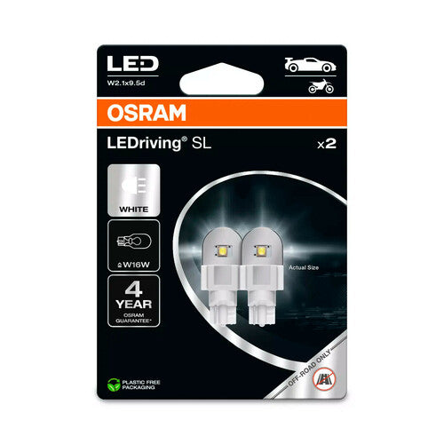 Osram 12V LEDriving SL - (W16W) - 3W - W2,1x9,5d - 2 pz - Scatola - Bianco