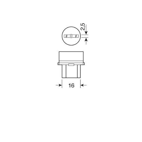 Osram Lampadina LEDriving Retrofit Premium P27/7W W2,5x16q 2 pz Blister Rosso