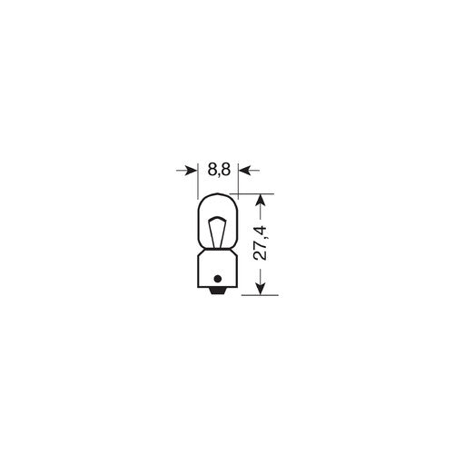 Osram Lampadina 24V Original Line - T4W - 4W - BA9s - 2 pz - Blister