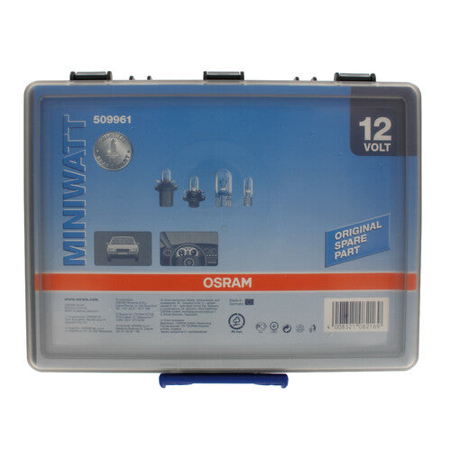 Osram 12V Miniwatt Glühbirne, Sortimentsbox 180 Stück - 1 Stück - Kunststoffbox.