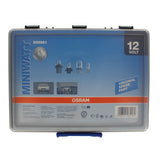 Osram 12V Miniwatt Glühbirne, Sortimentsbox 180 Stück - 1 Stück - Kunststoffbox.