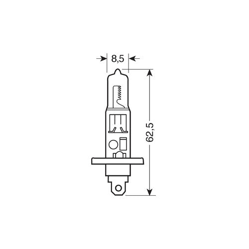 Osram Lampadina 12V All Season Super - H1 - 55W - P14,5s - 1 pz - Scatola