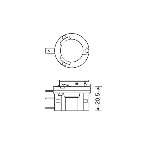 Bombilla Osram 12V Original Line - H15 - 15/55W - PGJ23t-1 - 1 ud - Caja