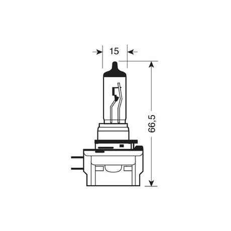 Osram Glühbirne 12V Original Line - H11B - 55W - PGJY19-2 - 1 Stück - Verpackung