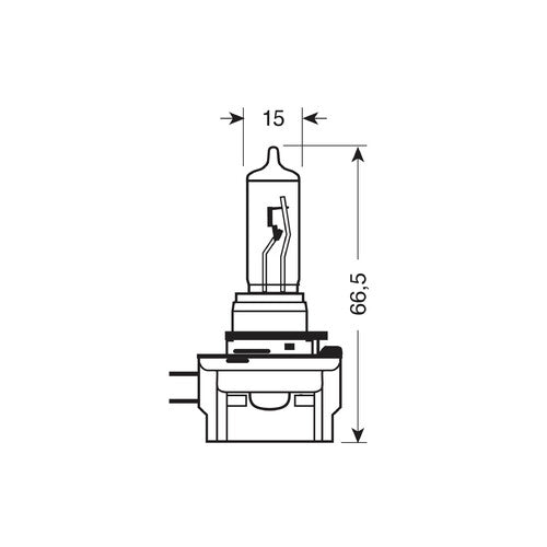 Bombilla Osram 12V Línea Original - H9B - 65W - PGJY19-5 - 1 ud - Caja