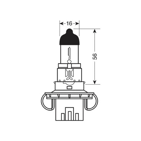 Osram 12V Original Line Glühbirne – H13 – 60/55W – P26,4t – 1 Stück – Verpackung