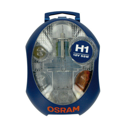 Osram 12V Glühlampen-Set, Ersatzlampen 12V - 1 Stück - Kunststoffbox - H1