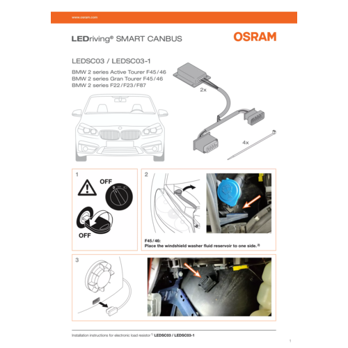 Osram LEDriving SMART CANBUS - 12 V - H7, 12 W, BMW