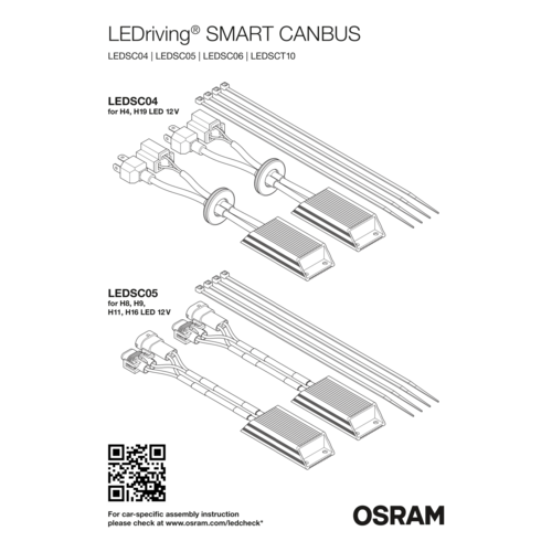Osram LEDriving SMART CANBUS - 12 V - H8/H9/H11/H16, 15 W, PGJ19-X