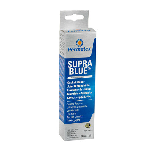 Permatex Supra Blue, sellador de silicona flexible multiusos - 80 ml