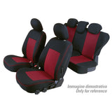 Set coprisedili Nero/Rosso Fiat 500 07/07>06/15 500C 07/09>06/15 C15003E QC15003E